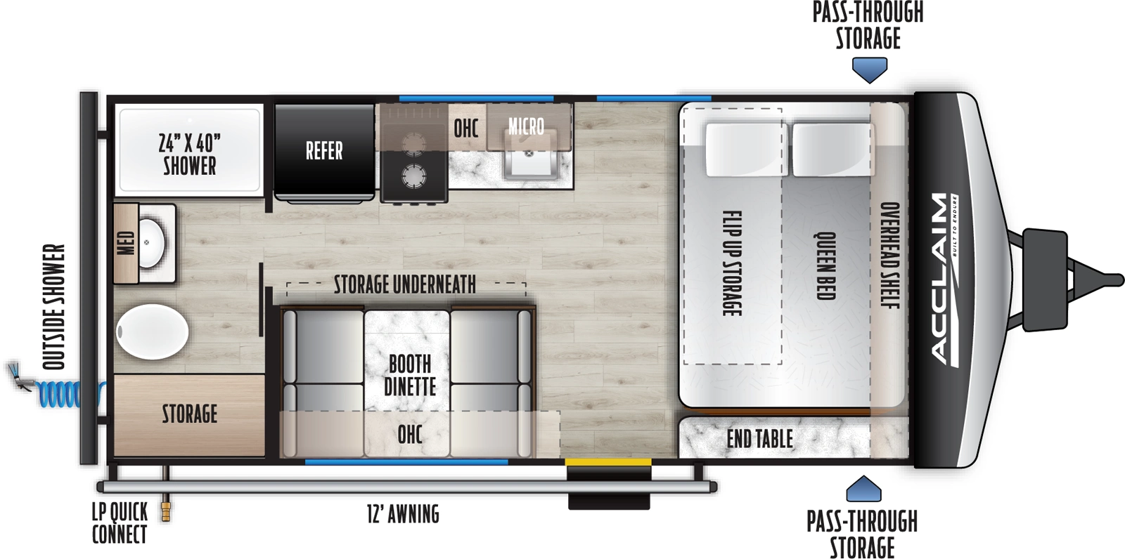 Acclaim 1600RBXLE Floorplan